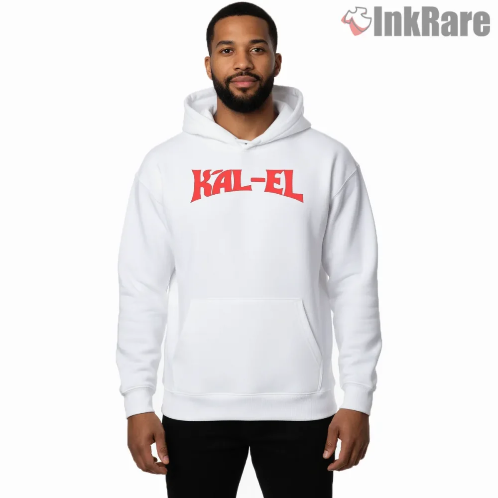 Kal El Savior Of The Universe Kryptonian Legacy Hero Shirt on white hoodie for men graphic tee