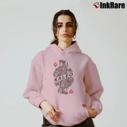 Women’s Kaleo Band Logo Music Graphic Cozy Hoodie in light pink | Warm, Structured, Stylish