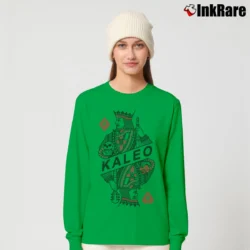 Women’s Kaleo Band Logo Music Graphic Long-Sleeve Top in irish green | Sleek, Versatile, All-Season