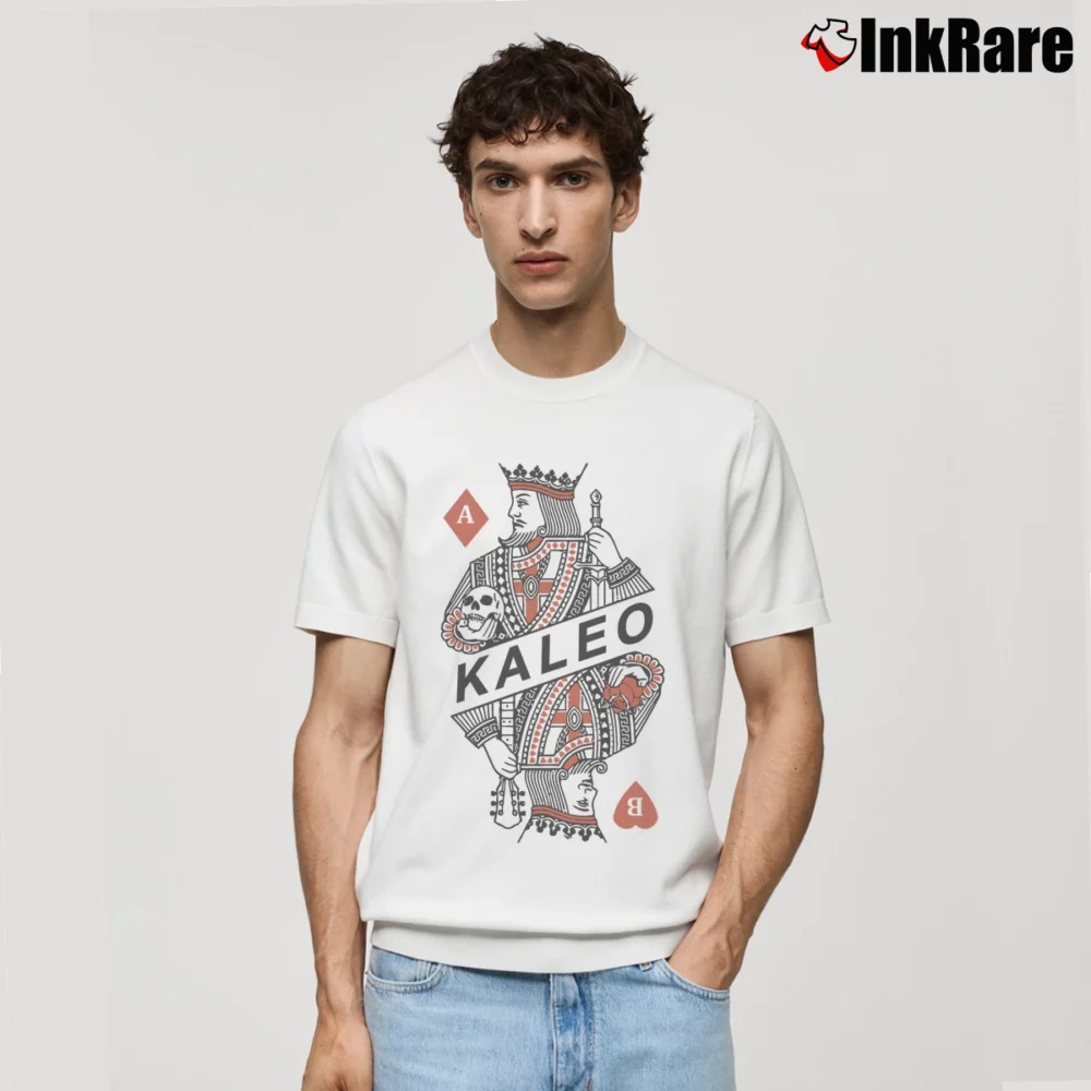 Men’s Kaleo Band Logo Music Graphic Classic T-Shirt in white | Soft, Breathable Everyday Wear