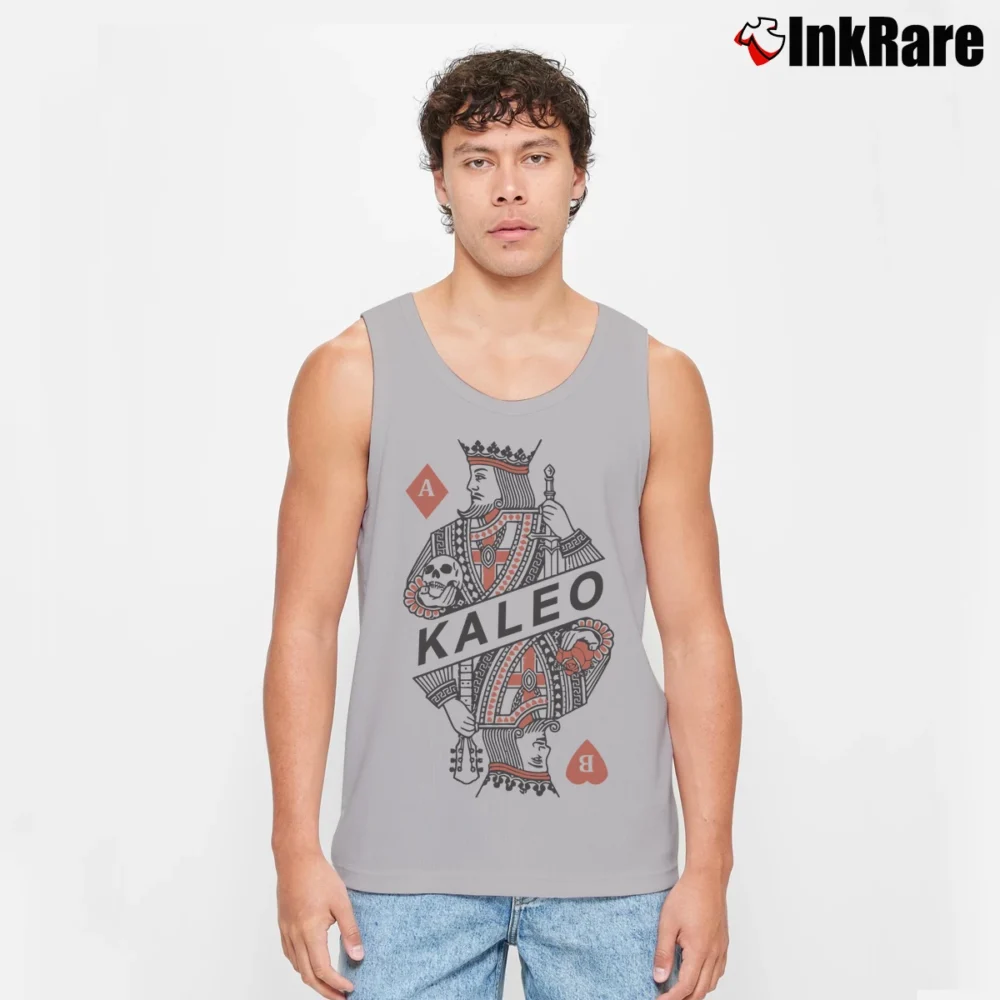 Men’s Kaleo Band Logo Music Graphic Tank Top in sport grey | Breathable, Active-Friendly Design