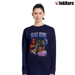 Women’s Kali Uchis Rap Artist Tour Graphic Long-Sleeve Top in navy | Sleek, Versatile, All-Season