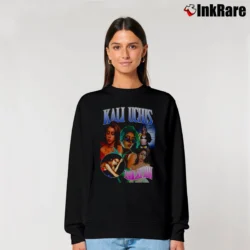 Women’s Kali Uchis Rap Artist Tour Graphic Relaxed Sweatshirt in black | Soft, Laid-Back Vibe