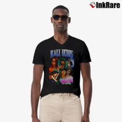 Men’s Kali Uchis Rap Artist Tour Graphic V-Neck Tee in black | Sharp, Breathable, Everyday Staple