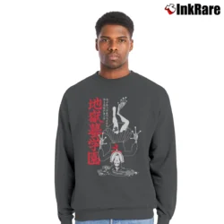 Men’s Kamikaze Attack Hell Toad Academy Crewneck Sweatshirt in charcoal | Cozy Fabric, Clean Style