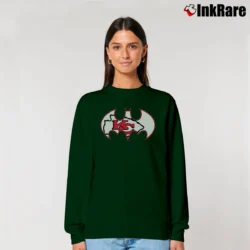 Women’s Kansas City Chiefs Batman NFL Mashup Relaxed Sweatshirt in forest green | Soft, Laid-Back Vibe