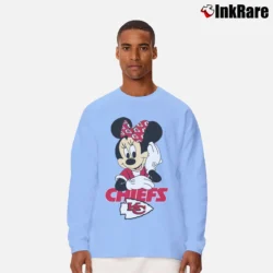 Men’s Kansas City Chiefs Football Mimi Mouse Disney Long-Sleeve Shirt in light blue | Sleek, Lightweight, Year-Round Wear