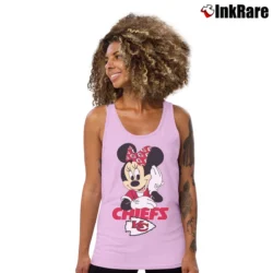 Women’s Kansas City Chiefs Football Mimi Mouse Disney Tank Top in light pink | Lightweight, Movement-Friendly
