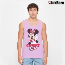 Men’s Kansas City Chiefs Football Mimi Mouse Disney Tank Top in light pink | Breathable, Active-Friendly Design