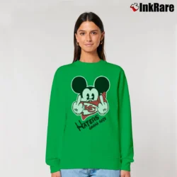 Women’s Kansas City Chiefs Mickey Mouse Haters Gonna Hate Football Classic Relaxed Sweatshirt in irish green | Soft, Laid-Back Vibe