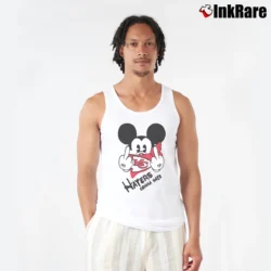 Men’s Kansas City Chiefs Mickey Mouse Haters Gonna Hate Football Classic Tank Top in white | Breathable, Active-Friendly Design