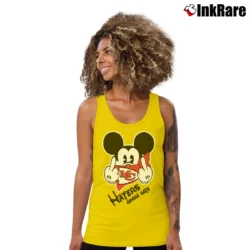 Women’s Kansas City Chiefs Mickey Mouse Haters Gonna Hate Football Classic Tank Top in yellow | Lightweight, Movement-Friendly
