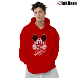 Men’s Kansas City Chiefs Mickey Mouse Haters Gonna Hate Football Pullover Hoodie in red | Cozy, Durable, Modern Fit