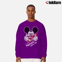 Men’s Kansas City Chiefs Mickey Mouse Haters Gonna Hate Football Long-Sleeve Shirt in purple | Sleek, Lightweight, Year-Round Wear