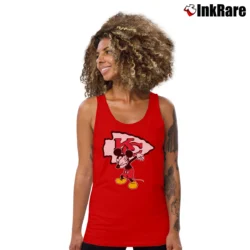 Women’s Kansas City Chiefs Mickey Mouse Super Bowl Fan Tank Top in red | Lightweight, Movement-Friendly