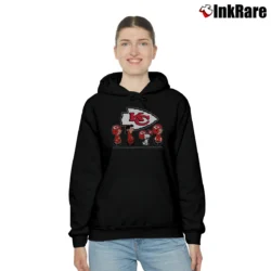 Women’s Kansas City Chiefs Snoopy And Charlie Brown Super Bowl Cozy Hoodie in black | Warm, Structured, Stylish
