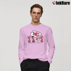 Men’s Kansas City Chiefs Snoopy And Charlie Brown Super Bowl Long-Sleeve Shirt in light pink | Sleek, Lightweight, Year-Round Wear