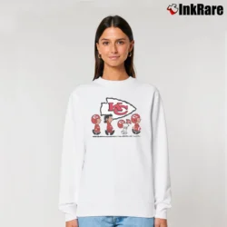 Women’s Kansas City Chiefs Snoopy And Charlie Brown Super Bowl Relaxed Sweatshirt in white | Soft, Laid-Back Vibe