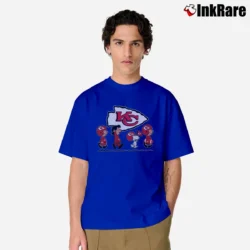 Men’s Kansas City Chiefs Snoopy And Charlie Brown Super Bowl Classic T-Shirt in royal blue | Soft, Breathable Everyday Wear
