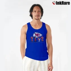 Men’s Kansas City Chiefs Snoopy Charlie Brown Super Bowl Tank Top in royal blue | Breathable, Active-Friendly Design