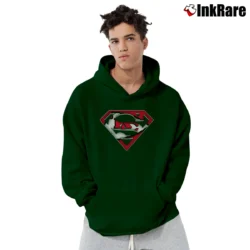 Men’s Kansas City Chiefs x Superman Undefeatable NFL Mashup Pullover Hoodie in forest green | Cozy, Durable, Modern Fit