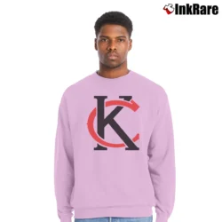 Men’s Kansas City Dual Monogram Crewneck Sweatshirt in light pink | Cozy Fabric, Clean Style