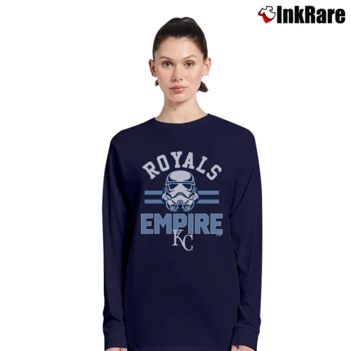 Kansas City Royals MLB Star Wars Empire Crossover Women’s Long-Sleeve Top in navy – Effortless Layer Women’s Kansas City Royals MLB Star Wars Empire Crossover Long-Sleeve Top in navy | Sleek, Versatile, All-Season