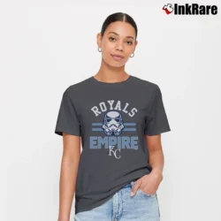 Women’s Kansas City Royals MLB Star Wars Empire Crossover Signature T-Shirt in charcoal | Soft, Flattering Fit