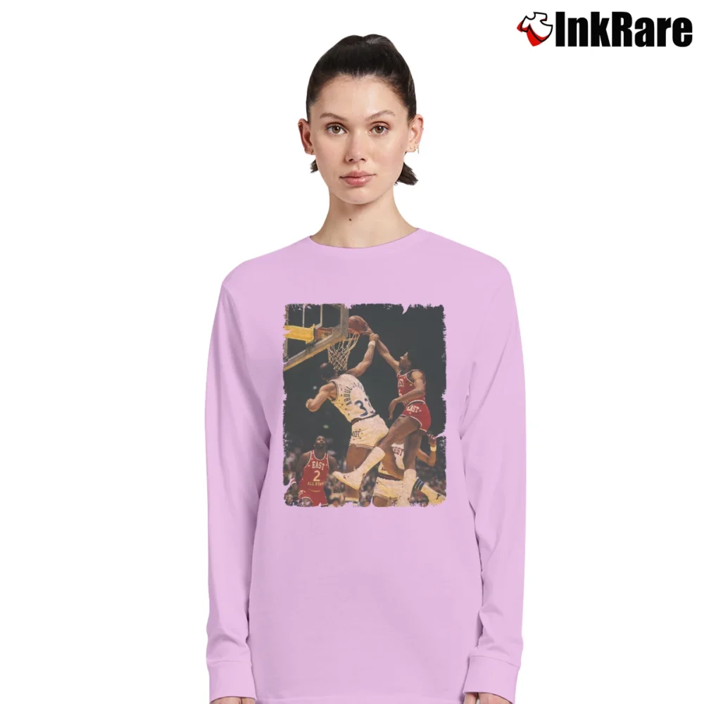 Women’s kareem abdul jabbar vs julius erving for NBA Legends Fans Long-Sleeve Top in light pink | Sleek, Versatile, All-Season