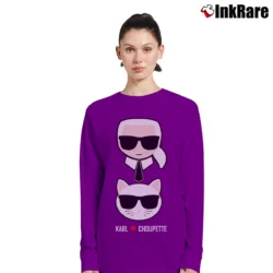 Women’s Karl Lagerfeld And Cat Graphic Long-Sleeve Top in purple | Sleek, Versatile, All-Season