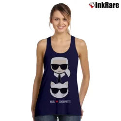 Women’s Karl Lagerfeld And Cat Graphic Tank Top in navy | Lightweight, Movement-Friendly