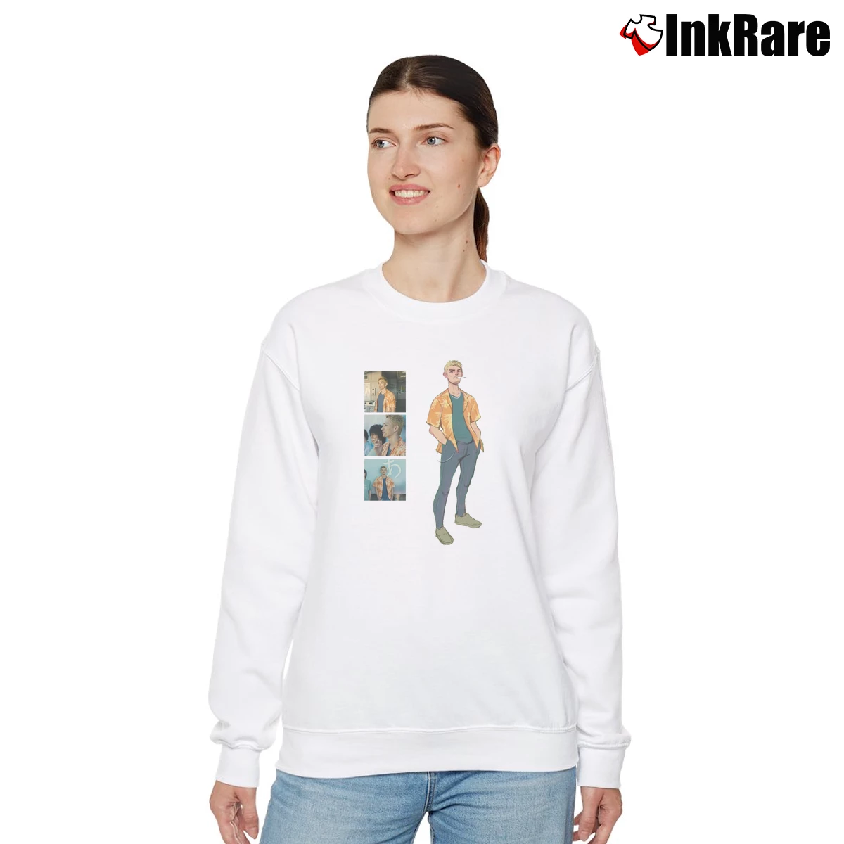 Women’s Karube Alice In Borderland Relaxed Sweatshirt in white | Soft, Laid-Back Vibe