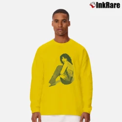 Men’s Kate Bush Retro Long-Sleeve Shirt in yellow | Sleek, Lightweight, Year-Round Wear