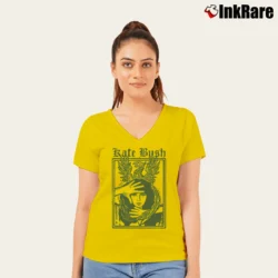 Women’s Kate Bush The Tour Of Life V-Neck Tee in yellow | Chic Neckline, Soft Texture