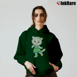 Women’s Katerina Kitty Cat Cozy Hoodie in forest green | Warm, Structured, Stylish