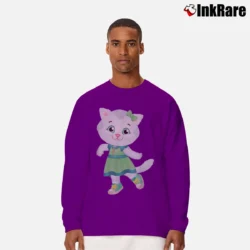 Men’s Katerina Kitty Cat Long-Sleeve Shirt in purple | Sleek, Lightweight, Year-Round Wear