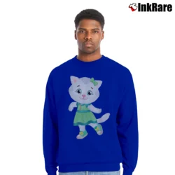 Men’s Katerina Kitty Cat Crewneck Sweatshirt in royal blue | Cozy Fabric, Clean Style