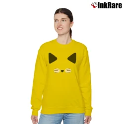 Women’s Kawaii Cat Kitten Graphic Gift Relaxed Sweatshirt in yellow | Soft, Laid-Back Vibe