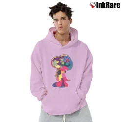 Men’s Kaws Snoopy Companion Art Pullover Hoodie in light pink | Cozy, Durable, Modern Fit