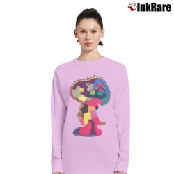 Women’s Kaws Snoopy Companion Art Long-Sleeve Top in light pink | Sleek, Versatile, All-Season