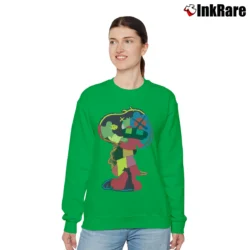 Women’s Kaws Snoopy Companion Art Relaxed Sweatshirt in irish green | Soft, Laid-Back Vibe