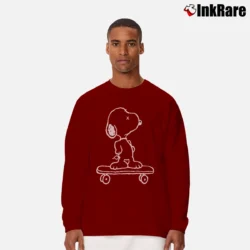 Men’s Kaws Sweater X Peanuts Snoopyn Long-Sleeve Shirt in maroon | Sleek, Lightweight, Year-Round Wear