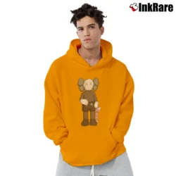 Men’s Kaws Uniqlo Companion SS19 Pink Pullover Hoodie in orange | Cozy, Durable, Modern Fit
