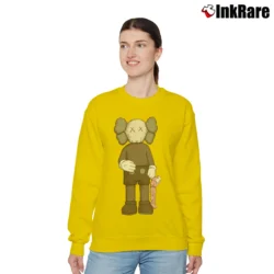 Women’s Kaws Uniqlo Companion SS19 Pink Relaxed Sweatshirt in yellow | Soft, Laid-Back Vibe
