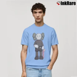 Men’s Kaws Uniqlo Companion SS19 Pink Classic T-Shirt in light blue | Soft, Breathable Everyday Wear