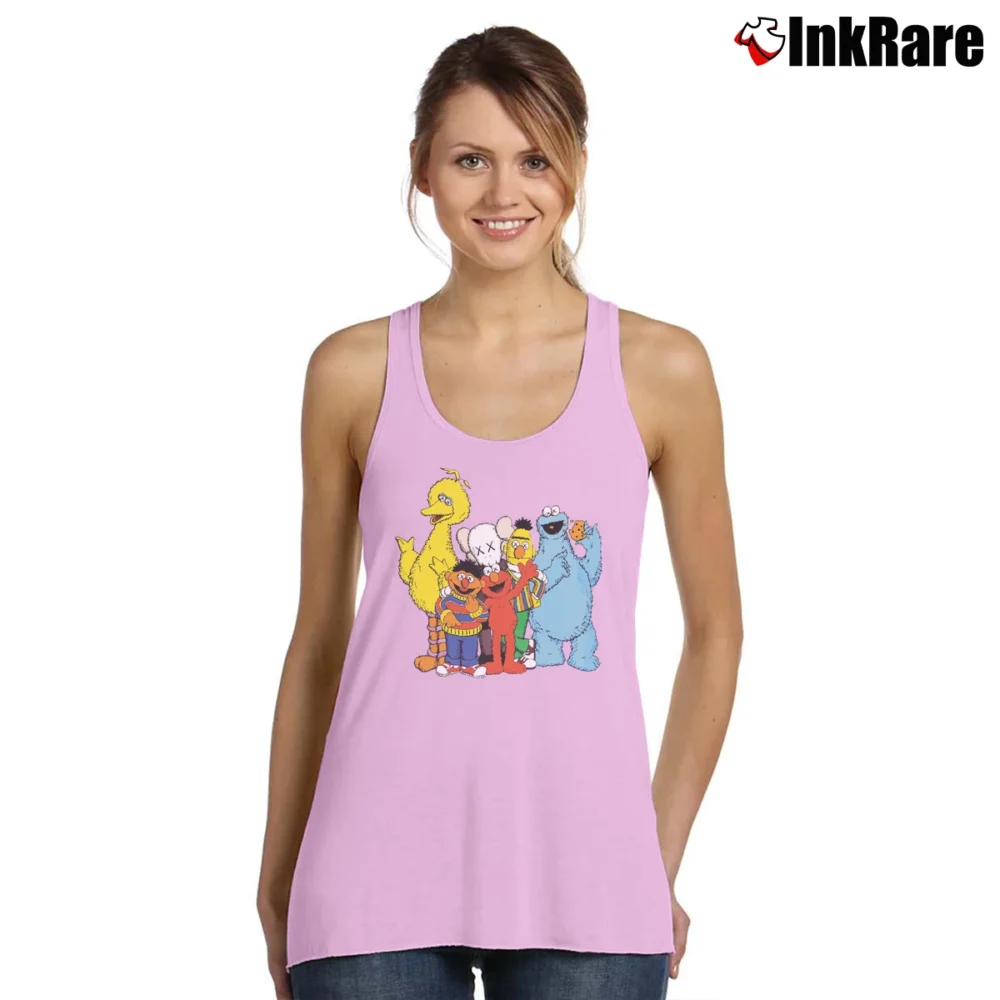 Women’s Kaws X Sesame Street Graphic Collab Tank Top in light pink | Lightweight, Movement-Friendly