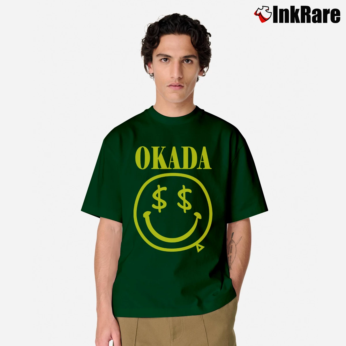 Kazuchika Okada Nirvana Parody Men’s Classic Tee in forest green – Premium Comfort Men’s Kazuchika Okada Nirvana Parody Classic T-Shirt in forest green | Soft, Breathable Everyday Wear