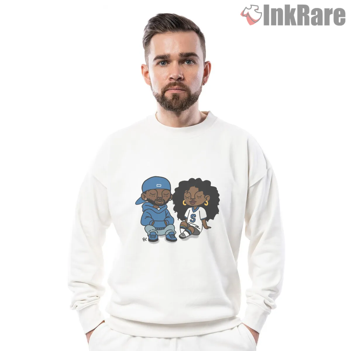 Kdot And Solana Cute Cartoon Couple Blue Hoodie Shirt Kdot And Solana Cute Cartoon Couple Blue Hoodie Shirt on graphic shirt for men graphic tee