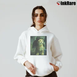 Women’s Keanu Movie Funny Cat Cozy Hoodie in white | Warm, Structured, Stylish