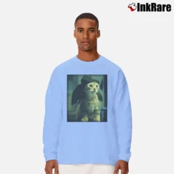 Men’s Keanu Movie Funny Cat Long-Sleeve Shirt in light blue | Sleek, Lightweight, Year-Round Wear